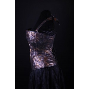 Women Real Leather Corset Overbust Handmade Black Genuine Leather Corset, Heavy Duty Steel Boned Waist Gothic Luxury and Stylish