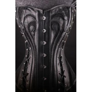 Women Real Leather Corset Overbust Handmade Black Genuine Leather Corset, Heavy Duty Steel Boned Waist Gothic Luxury and Stylish