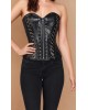 Women Real Leather Corset Overbust Handmade Black Genuine Leather Corset, Heavy Duty Steel Boned Waist Gothic Luxury and Stylish