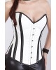 Women Real Leather Corset Overbust Handmade White Genuine Leather Corset, Heavy Duty Steel Boned Waist Gothic Luxury and Stylish