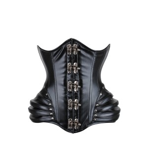 Women Real Leather Corset Underbust Handmade Black Genuine Leather Corset, Heavy Duty Steel Boned Waist Gothic Luxury and Stylish