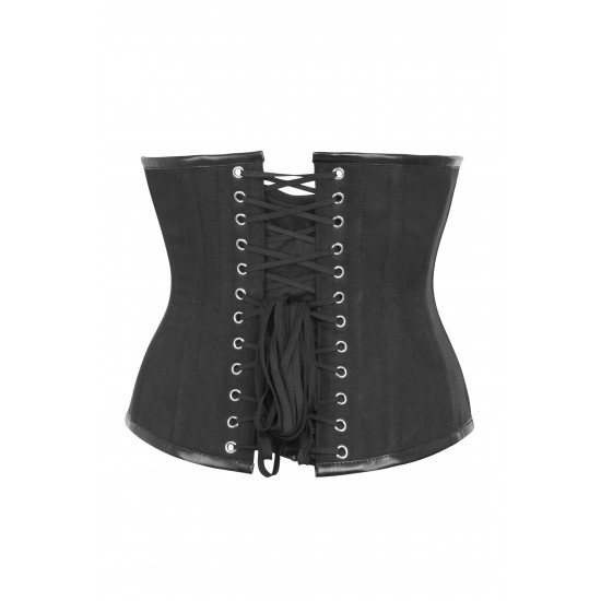 Women Real Leather Corset Underbust Handmade Black Genuine Leather Corset, Heavy Duty Steel Boned Waist Gothic Luxury and Stylish
