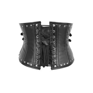 Women Real Leather Corset Underbust Handmade Black Genuine Leather Corset, Heavy Duty Steel Boned Waist Gothic Luxury and Stylish