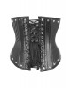 Women Real Leather Corset Underbust Handmade Black Genuine Leather Corset, Heavy Duty Steel Boned Waist Gothic Luxury and Stylish