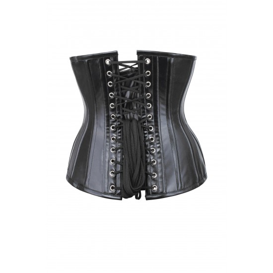 Women Real Leather Corset Underbust Handmade Black Genuine Leather Corset, Heavy Duty Steel Boned Waist Gothic Luxury and Stylish