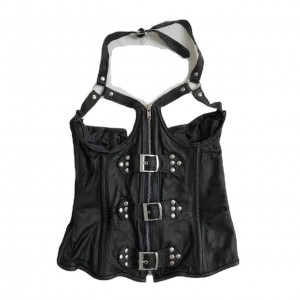 Women Real Leather Corset Underbust Handmade Black Genuine Leather Corset, Heavy Duty Steel Boned Waist Gothic Luxury and Stylish