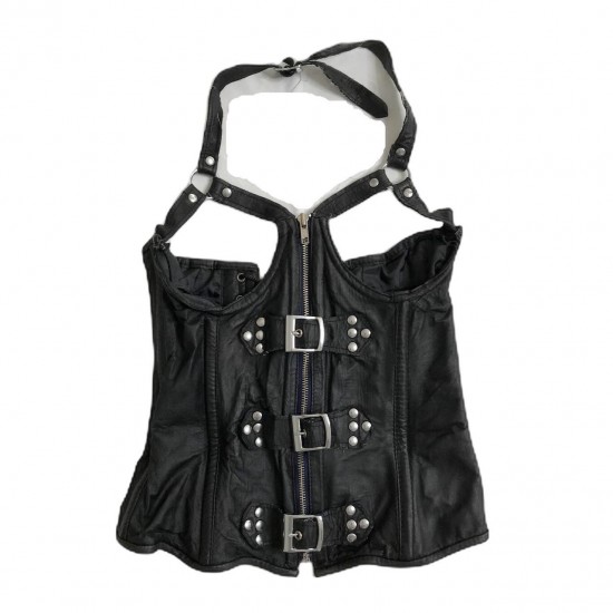 Women Real Leather Corset Underbust Handmade Black Genuine Leather Corset, Heavy Duty Steel Boned Waist Gothic Luxury and Stylish