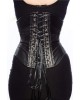 Women Real Leather Corset Underbust Handmade Black Genuine Leather Corset, Heavy Duty Steel Boned Waist Gothic Luxury and Stylish
