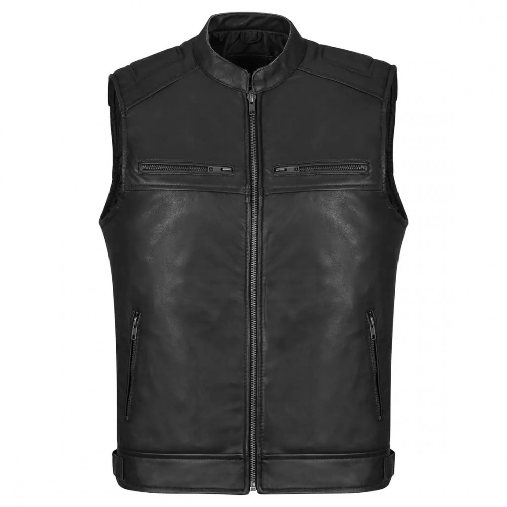 Men's Motorcycle Real Leather Vest Premium Leather Handmade Club, Diamond Quilted Leather Vest, Leather Biker Vest Motorbike Vest Cowhide