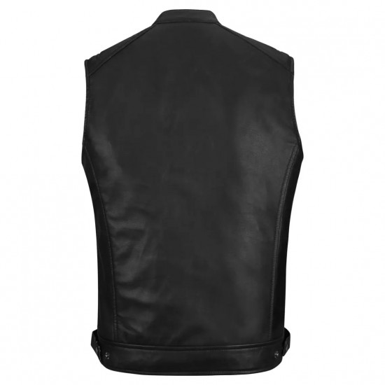 Men's Motorcycle Real Leather Vest Premium Leather Handmade Club, Diamond Quilted Leather Vest, Leather Biker Vest Motorbike Vest Cowhide