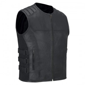 Men's Motorcycle Real Leather Vest Premium Leather Handmade Club, Diamond Quilted Leather Vest, Leather Biker Vest Motorbike Vest Cowhide 