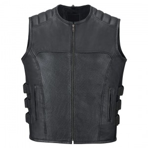 Men's Motorcycle Real Leather Vest Premium Leather Handmade Club, Diamond Quilted Leather Vest, Leather Biker Vest Motorbike Vest Cowhide 