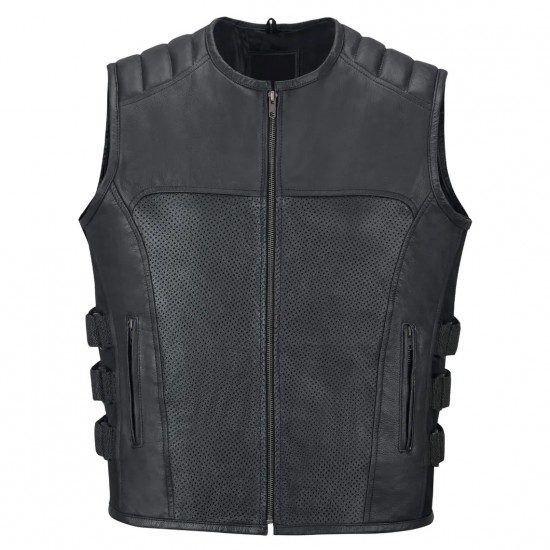 Men's Motorcycle Real Leather Vest Premium Leather Handmade Club, Diamond Quilted Leather Vest, Leather Biker Vest Motorbike Vest Cowhide 