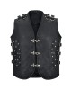 Men's Motorcycle Real Leather Vest Premium Leather Handmade Club, Diamond Quilted Leather Vest Leather Biker Vest Motorbike Heavy Metal Vest