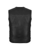 Men's Motorcycle Real Leather Vest Premium Leather Handmade Club, Diamond Quilted Leather Vest, Leather Biker Vest Motorbike Vest Side Laces