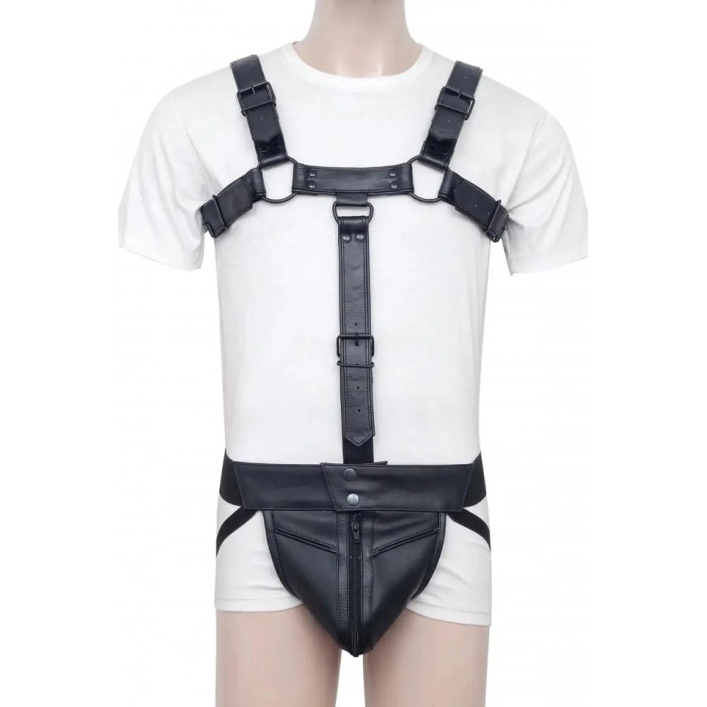 Men's Real Leather Jockstrap with Leather Harness, Fetish, Club Leather Underwear, Sexy Thong, Adult, Codpiece, Men Leather Fashion Wear