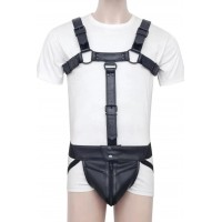 Men's Real Leather Jockstrap with Leather Harness, Fetish, Club Leather Underwear, Sexy Thong, Adult, Codpiece, Men Leather Fashion Wear