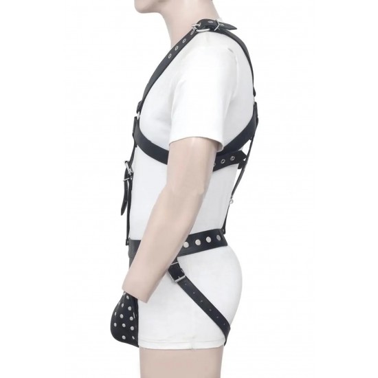 Men's Real Leather Jockstrap with Harness, Fetish, Club Leather Underwear, Sexy Thong, Adult, Codpiece, Fetish Underwear, Men Leather Wear