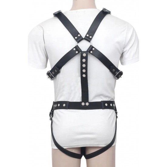 Men's Real Leather Jockstrap with Harness, Fetish, Club Leather Underwear, Sexy Thong, Adult, Codpiece, Fetish Underwear, Men Leather Wear