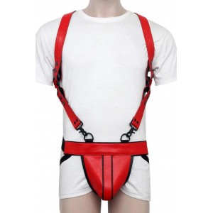 Men's Real Leather Jockstrap with Leather Harness, Fetish, Club Leather Underwear, Sexy Thong, Adult, Men Leather Fashion Wear