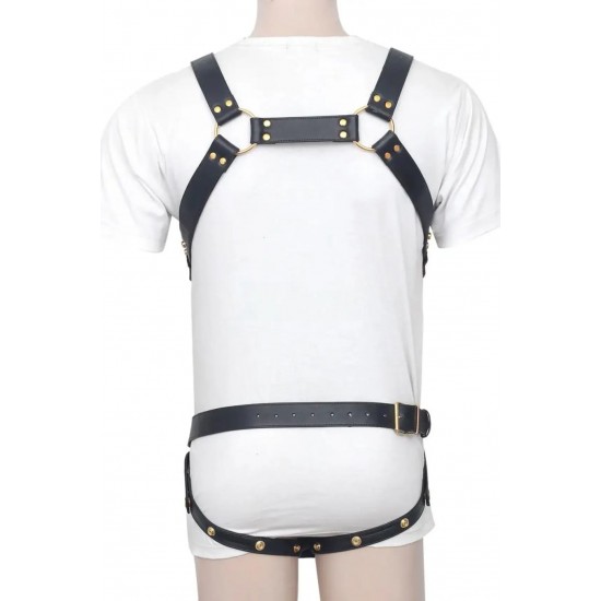Men's Real Leather Jockstrap with Harness, Fetish, Club Leather Underwear, Sexy Thong, Adult, Codpiece, Men Leather Fashion Wear 