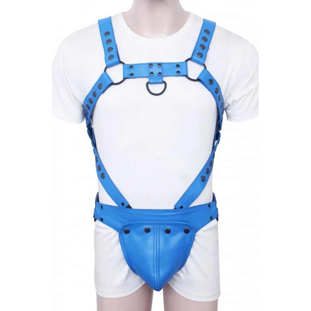 Men's Real Leather Jockstrap with Leather Harness, Fetish, Club Leather Underwear, Sexy Thong, Adult, Codpiece, Men Fashion Wear 