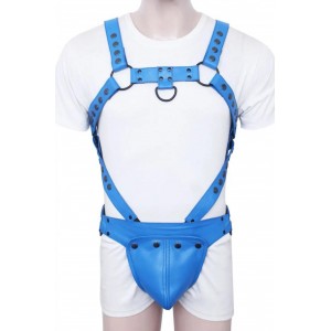 Men's Real Leather Jockstrap with Leather Harness, Fetish, Club Leather Underwear, Sexy Thong, Adult, Codpiece, Men Fashion Wear 