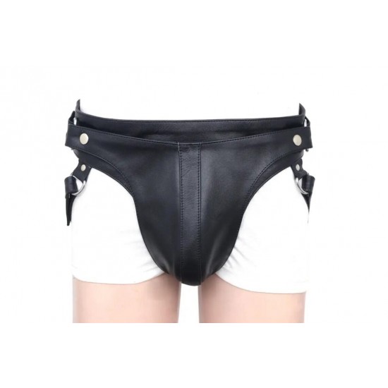 Men's Real Leather Jockstrap, Fetish, Club Leather Underwear, Sexy Thong, Adult, Codpiece, Fetish Underwear, Men Leather Underwear