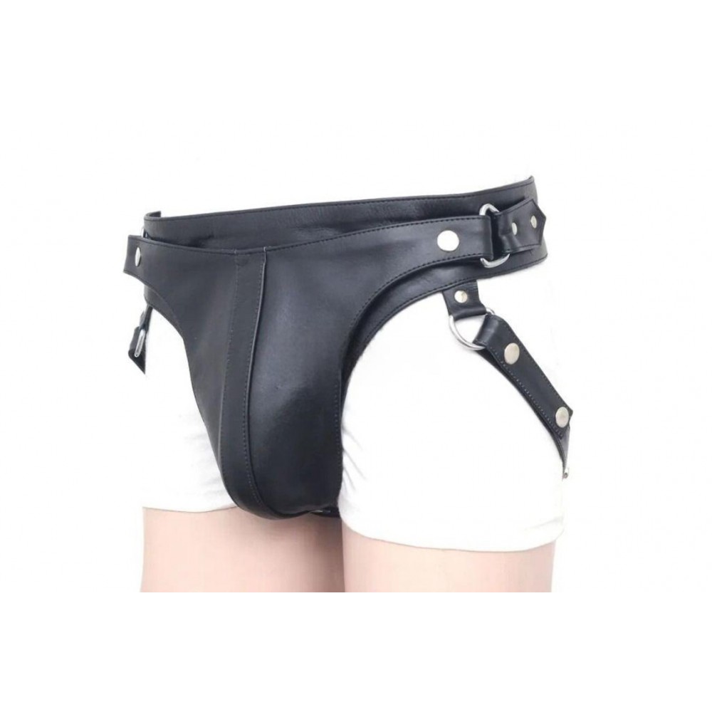 Men's Real Leather Jockstrap, Fetish, Club Leather Underwear, Sexy Thong, Adult, Codpiece, Fetish Underwear, Men Leather Underwear