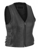 Women Real Leather Vest Open Neck Ladies Motorcycle Vest Vintage Sleeveless Handmade, 100% Real Premium Soft Leather Vest, Gift For Her