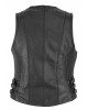 Women Real Leather Vest Open Neck Ladies Motorcycle Vest Vintage Sleeveless Handmade, 100% Real Premium Soft Leather Vest, Gift For Her