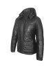 Women Quilted Real Leather Jacket with Hood, Classic Handmade Vintage Fashion Wear