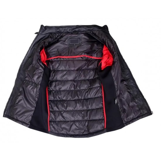 Women Quilted Real Leather Jacket with Hood, Classic Handmade Vintage Fashion Wear