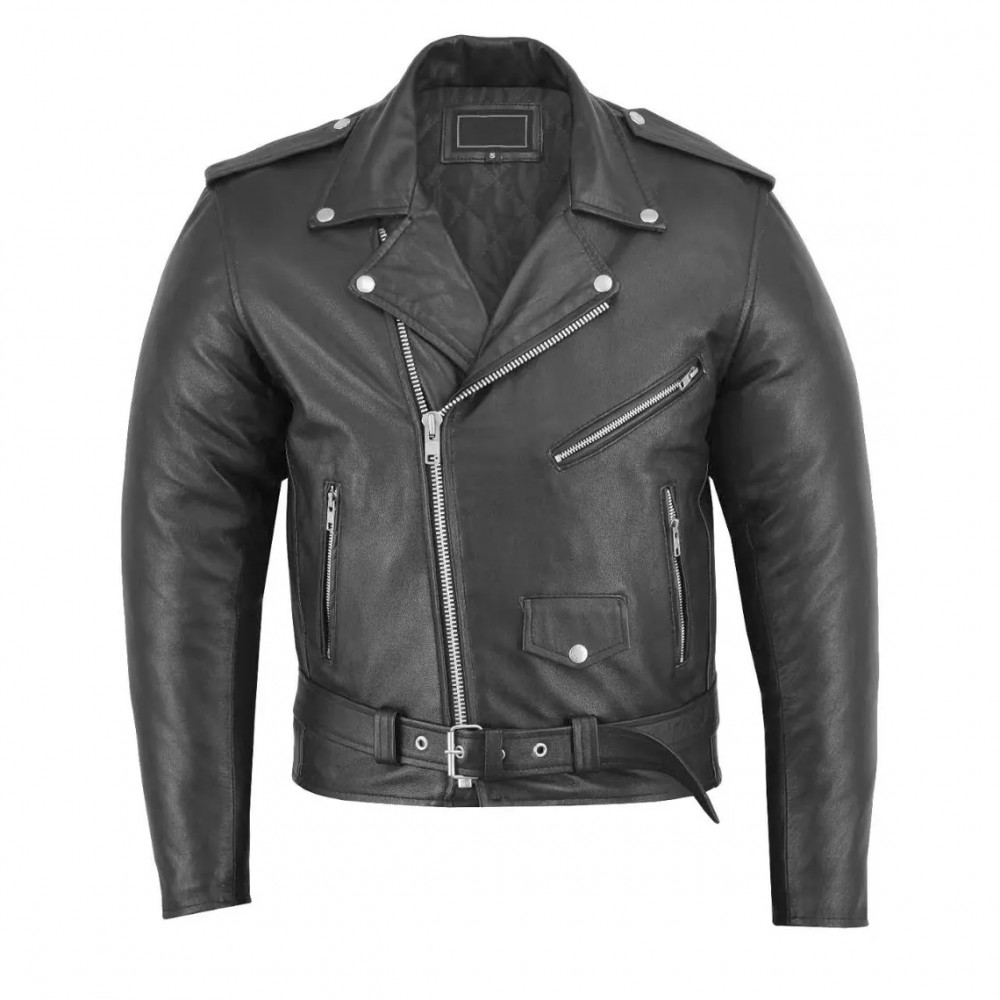 Classic Real Leather Motorbike Jacket for Men Rider Motorcycle Jacket Handmade Moto Outerwear Vintage Style Racing Biker Jacket