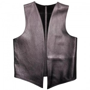 Men Real Leather Bartender Vest Cowhide Bar Waistcoat Open Front Vintage Style, Handmade – Gay Bar Vest, Bar Waistcoat Durability and Style