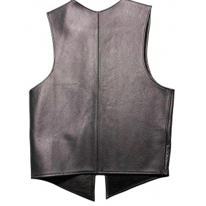 Men Real Leather Bartender Vest Cowhide Bar Waistcoat Open Front Vintage Style, Handmade – Gay Bar Vest, Bar Waistcoat Durability and Style