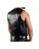 Men Real Leather Bartender Vest Cowhide Bar Waistcoat Open Front Vintage Style, Handmade – Gay Bar Vest, Bar Waistcoat Durability and Style