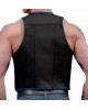 Men Real Leather Bartender Vest Cowhide Bar Waistcoat Open Front Vintage Style, Handmade – Gay Bar Vest, Vintage Leather Club, Party Vest