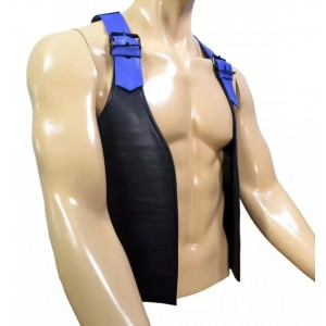 Men Real Leather Bartender Vest Cowhide Bar Waistcoat Open Front Vintage Style, Handmade – Gay Bar Vest, Bar Waistcoat Durability and Style 