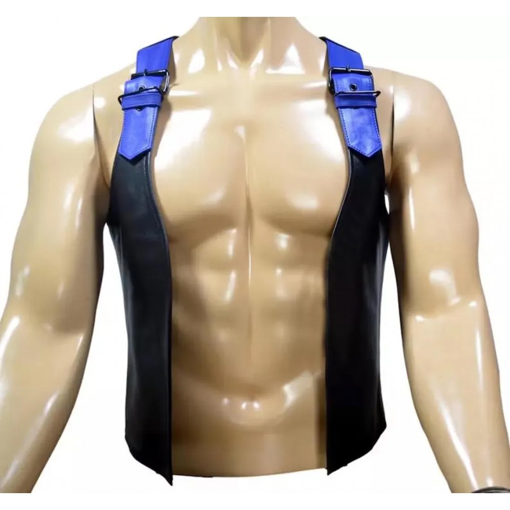 Men Real Leather Bartender Vest Cowhide Bar Waistcoat Open Front Vintage Style, Handmade – Gay Bar Vest, Bar Waistcoat Durability and Style 