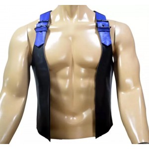 Men Real Leather Bartender Vest Cowhide Bar Waistcoat Open Front Vintage Style, Handmade – Gay Bar Vest, Bar Waistcoat Durability and Style 