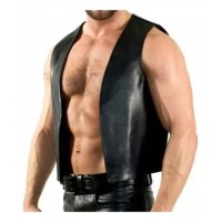 Men's Real Leather Bartender Vest, Handmade – Gay Bar Vest, Waistcoat, Vintage Leather Club Vest, Genuine Leather Party Vest