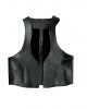 Premium Men's Real Leather Bartender Vest Cowhide Bar Waistcoat Open Front Vintage Style, Handmade Gay Bar Vest, Stylish Sleeveless Clubwear