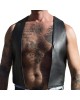 Men Real Leather Bartender Vest Cowhide Bar Waistcoat Open Front Vintage Style, Handmade – Gay Bar Vest, Bar Waistcoat Durability and Style