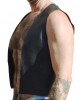 Men Real Leather Bartender Vest Cowhide Bar Waistcoat Open Front Vintage Style, Handmade – Gay Bar Vest, Bar Waistcoat Durability and Style