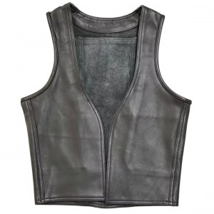 Men Real Leather Bartender Vest Cowhide Bar Waistcoat Open Front Vintage Style, Handmade – Gay Bar Vest, Bar Waistcoat Durability and Style 