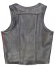 Men Real Leather Bartender Vest Cowhide Bar Waistcoat Open Front Vintage Style, Handmade – Gay Bar Vest, Bar Waistcoat Durability and Style 