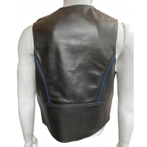 Men Real Leather Bartender Vest Cowhide Bar Waistcoat Open Front Vintage Style, Handmade – Gay Bar Vest, Bar Waistcoat Durability and Style