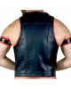 Men Real Leather Bartender Vest Cowhide Bar Waistcoat Open Front Vintage Style, Handmade – Gay Bar Vest, Bar Waistcoat Durability and Style