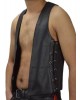 Men Real Leather Bartender Vest Cowhide Bar Waistcoat Open Front Vintage Style, Handmade – Gay Bar Vest, Bar Waistcoat Durability and Style